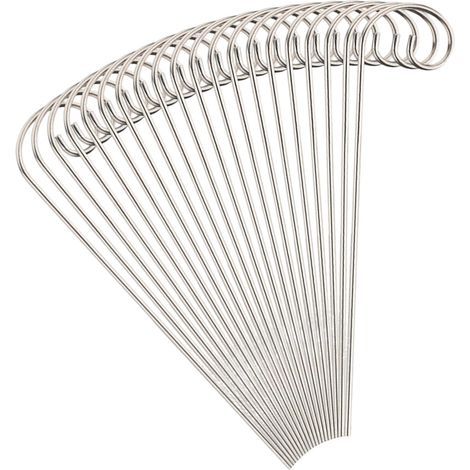 Silberne Gartenstecker, 30 Stück, Haken