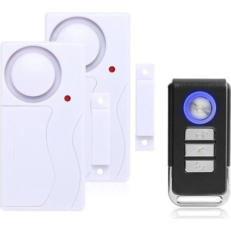 Alarme antivol pour Porte et fenêtre avec télécommande pour la sécurité à la Maison 105 DB avec 2 alarmes et 1 télécommande (1/5)