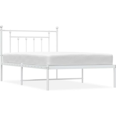 Maison Exclusive - Giroletto con Testiera Metallo Bianco 107x203 cm