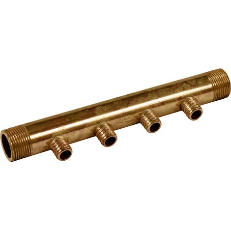 Collecteur 3/4" (20/27) Mâle - 4 départs pour tube PER Ø16 - entraxe 40mm
