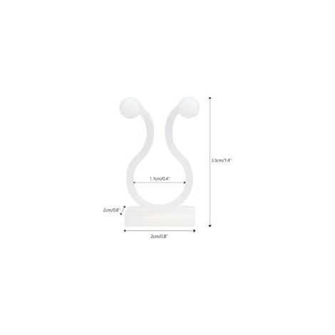 100 pezzi di clip di supporto per piante rampicanti, clip per piante da parete, clip per viticci da parete, clip per piante rampicanti - Bianco - Crezuo