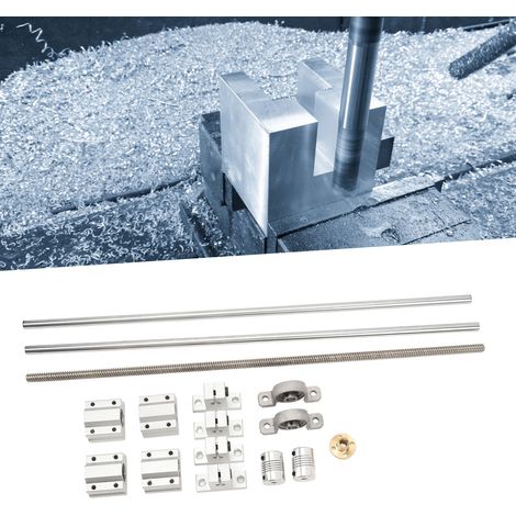 Kit de support de palier de guidage d'axe optique pour imprimante 3D, support d'arbre mécanique à mouvement linéaire et vis-mère trapézoïdale (1/5)