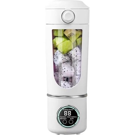 Licuadora portátil para batidos y smoothies, 700 ml, 12 cuchillas, licuado rápido, batidora 2 en 1, exprimidor personal de cítricos, 7,4 VA (1/4)