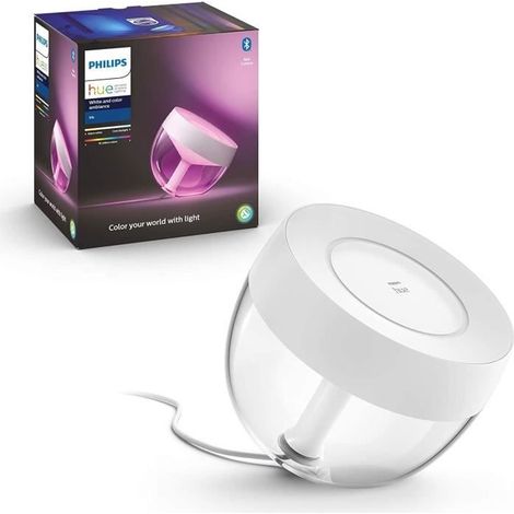 Philips Hue – Lampe à poser connectée LED E27 10W – Température de couleur 2000K à 6500K – Classe de protection III – Compatible Alexa et Google Assistant