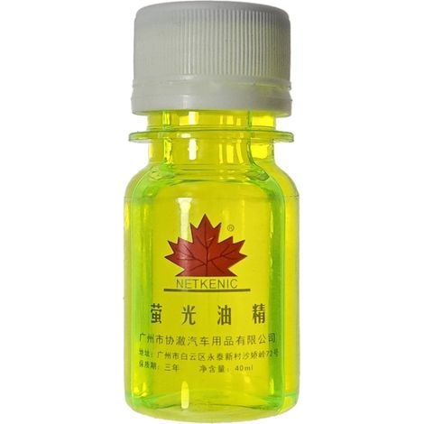 Détecteur de fuites pour climatisation automobile, huile fluorescente, agent fluorescent, kit de test de fuites, détecteur de fuites Maple Leaf 40 ml (1/4)