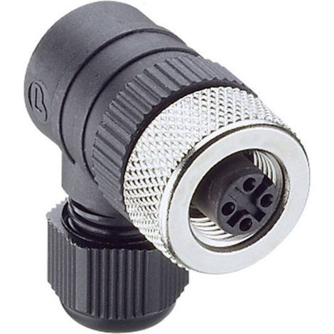 Lumberg Automation 108656 Connecteur non confectionné pour capteurs/actionneurs M12 femelle, coudé Nombre de pôles: 4 1