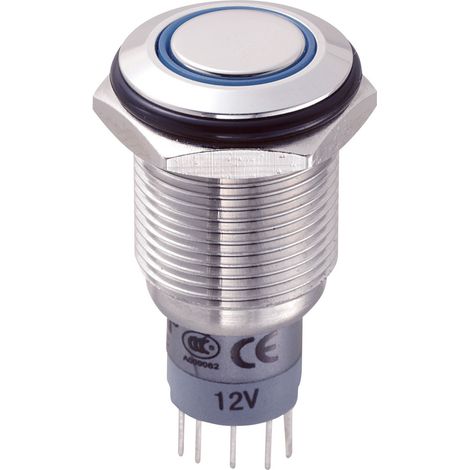 TRU COMPONENTS 701895 LAS2GQF-11E/B/12V/S/P Vandalismusgeschützter Drucktaster 250 V/AC 3 A 1 x Ein/ (1/2)