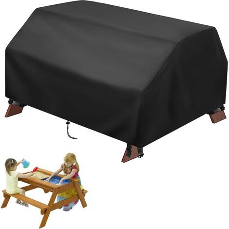 Housse de protection pour table de pique-nique extérieure, housse anti-poussière pour table de jeu, tissu 210D, 102 x 102 x 53,2 cm