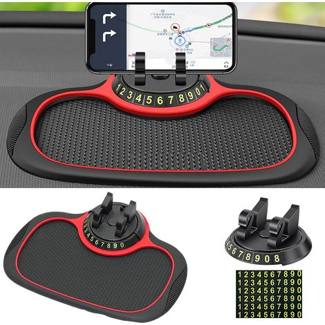 Tapis de voiture antidérapant multifonctionnel avec support pour téléphone, tapis de tableau de bord universel multifonctionnel avec support pour téléphone intégré à la voiture (1/5)