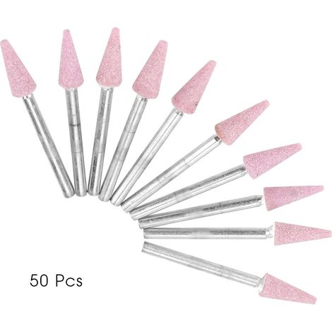 Ortviai Embouts de meulage céramique coniques – 50 pièces, 3 x 6 mm, pour outil rotatif (1/5)