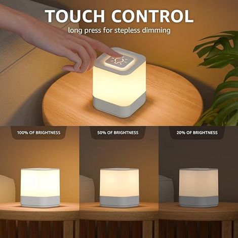 Luce notturna ricaricabile, LED dimmerabile, 3 impostazioni, sensibile al tocco (1/5)