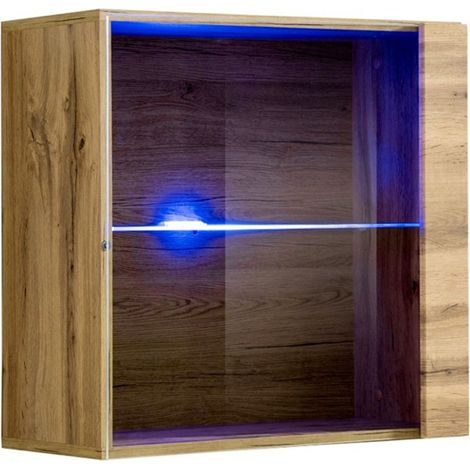 Vitrine Murale LED "Switch" 60cm Naturel (1/5)