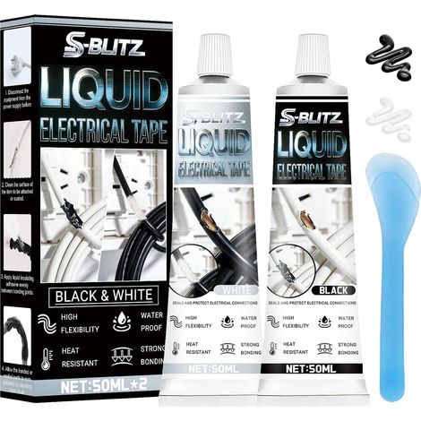 Liquid Insulating Glue, Electrical Liquid Insulating Tape, Liquid Insulating Rubber, for Insulation Cables and Various Electronics, Black (1/5)