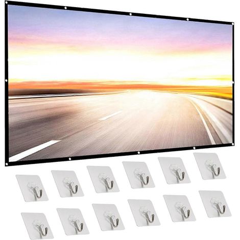 150-Zoll-Projektionsleinwand, doppelseitig, für Heimkino, Innen- und Außenbereich