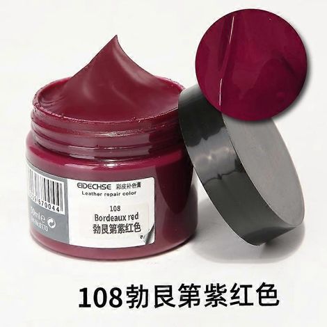 Teinture pour cuir sacs en cuir canapés réparation de la couleur des tiges de chaussures - 108 Bordeaux Fuchsia