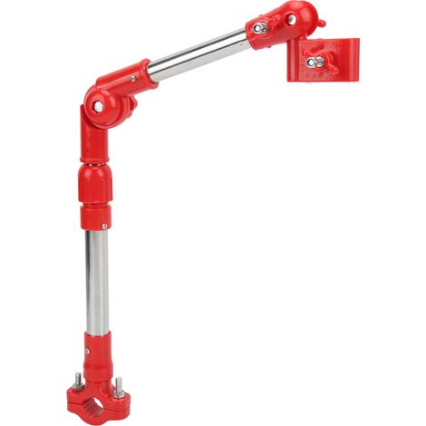 Support vélo universel en acier inoxydable, adaptable pour parapluie sur fauteuil roulant ou usage extérieur, système télescopique et rotatif 360° (1/5)