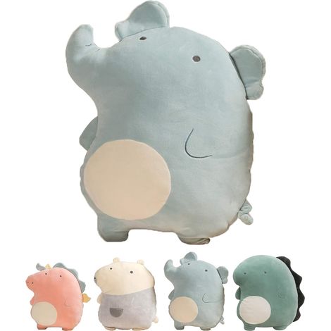 Oreiller en peluche éléphant doux, animaux en peluche mignons
