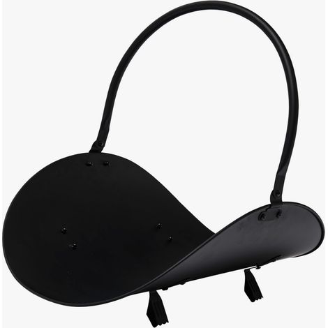 Werka Pro – Panier à bûches en acier noir 48cm – Dimensions 48x38,5x42cm – Pour bois dur et teck – Design moderne et élégant