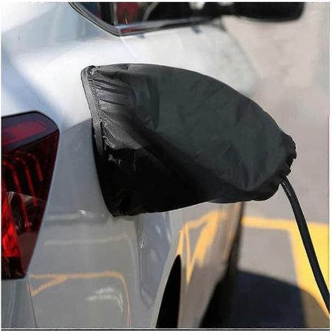 Protection pour port de recharge de véhicule électrique, étanche, résistante à la pluie, à l'eau et aux intempéries (neige, gel, UV) (1/5)