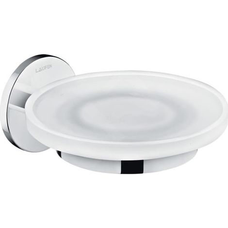 Laufen Cana - Porte-savon avec support, verre/chrome H3831310040001 (1/3)