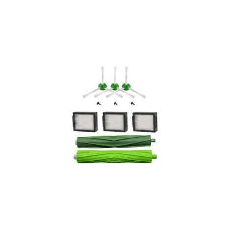 Kit de repuestos compatible con Roomba i7, i7+, E5, E6, E7: el paquete incluye cepillos laterales, rodillos y filtros HEPA - Crezuo