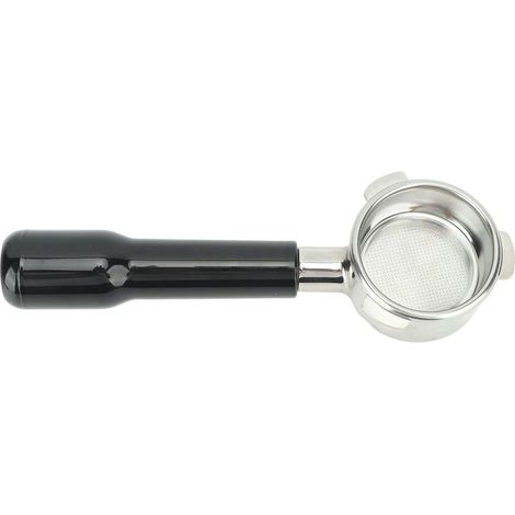 Porte-filtre sans fond en acier inoxydable, 54 mm, 3 poignées, compatible avec Breville Série 8 Type C2, plastique noir. (1/5)