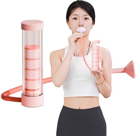Haltère de Respiration Appareil d'exercice Respiratoire pour les Poumons Appareil d'exercice Abdominal Portable Appareil Équipement d'entraînement à Domicile (1/5)