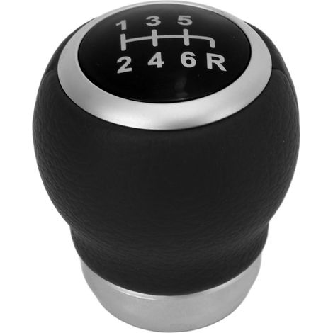 Acouto 6-Gang-Schaltknauf, Schaltgetriebe, Kunstleder-Ersatz für Rot (Schwarz).