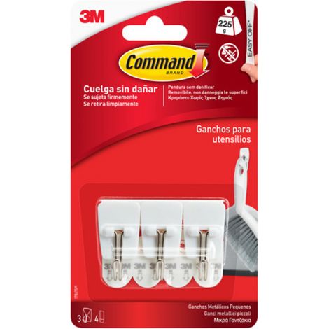 Blister de 3 cintres embouts fils 4 bandes 225gr 17067 command 3m (1/3)