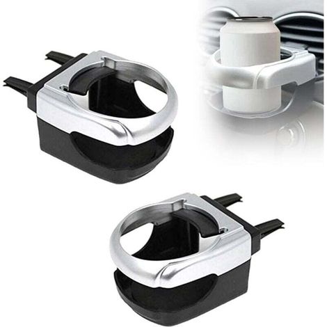 2 pcs Porte-gobelets pour Voiture,Porte Gobelet Voiture Support Bouteille Porte-Bouteille Climatiseur Sortie Porte-gobelet Universel pour SUV/Camions/Auto (1/4)