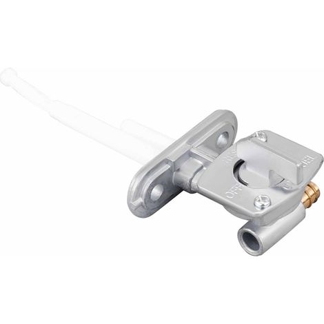 Robinet réservoir essence commutateur valve aluminium plastique argent blanc rouge pour Yamaha PW80 PY80 PeeWee 80 TTR125 2000-2005 quad ATV dirt bike 1 pièce (1/5)