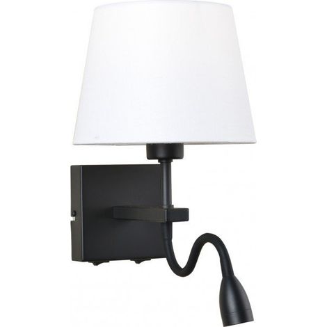 Italux Norte - Lampe de chevet LED moderne noir mat, blanc chaud 3000K 350lm