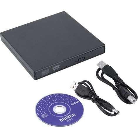 lecteur USB externe CD-RW Enregistreur graveur Lecteur optique Combo DVD portable pour tablette Ordinateur (1/4)