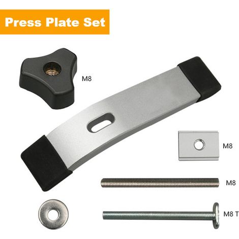 Kit d'Accessoires pour Rainure en T : Presses, Coulisseaux et Vis en T – Pour Établi Modulaire et Guidage (Corps de presse, Bleu) (1/5)