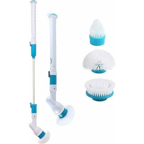 Brosse de nettoyage électrique sans fil - - Rechargeable - Spin Scrubber - Têtes interchangeables - Longue poignée (1/3)