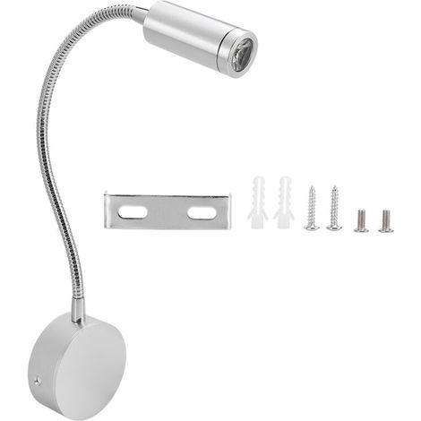 Luminaire Murale LED Flexible 1W, Lampe de Chevet Réglable pour Chambre, Éclairage Nocturne 85-265V