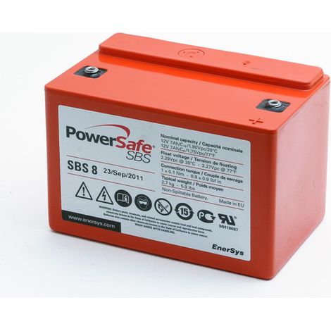 Enersys - Batterie plomb pur Powersafe SBS8 12V 7Ah M4-F (1/3)