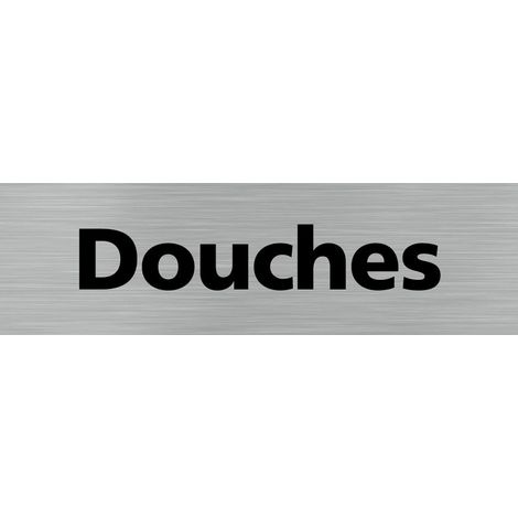 Pictogramme DOUCHES (Q0144).- Adhésif aspect aluminium brossé - (1/5)