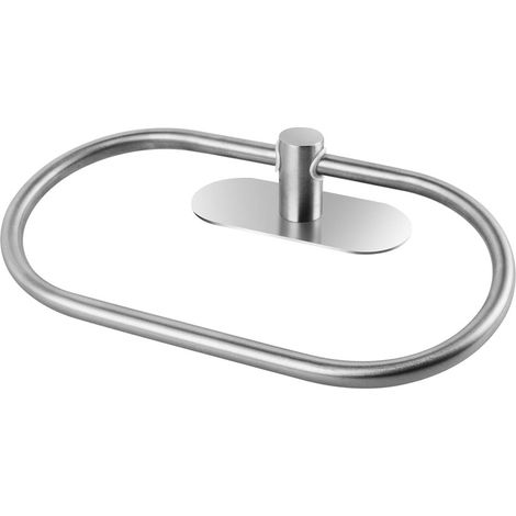 BEBUSINGOTO Toallero autoadhesivo de acero inoxidable resistente a la oxidación para baño, sin necesidad de taladrar. (1/5)