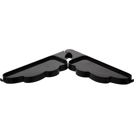 Etagère D'Angle Murale - 30 x 30 cm - Fixation Auto-Adhésive Sans Perçage - Pour Salle De Bain Cuisine Chambre Salon - Plastique Blanc Ou Noir - 1 Pièce (1/5)