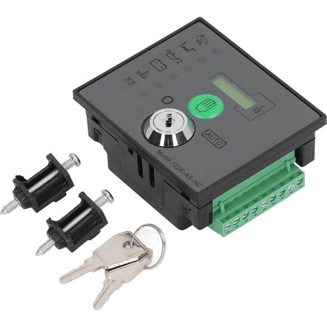 SENECESLI Generator-Steuermodul, LED-Anzeige, automatischer Start, Generator-Set-Controller für Notabschaltung und Vorheizsteuerung, ABS-Material