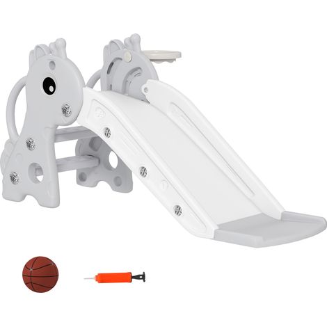 Luge enfant girafe avec panier escalade ballon 106 x 51,5 x 52 cm grise (1/5)