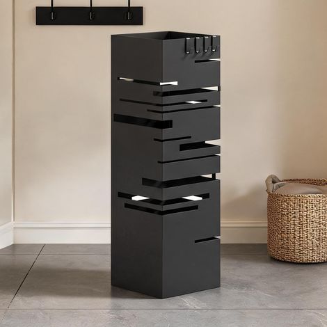 Console nero en metallo Plastica 15,5 x 15,5 x 49 cm (1/5)