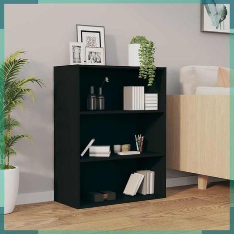 Armoire murale suspendue - 812313 - Noir - 69,5x32,5x90 cm - Capacité 60 kg (1/5)