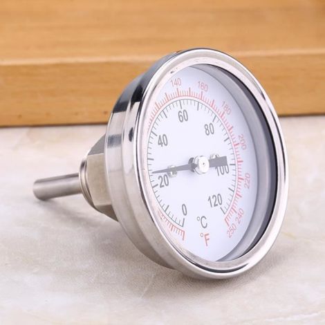 Thermomètre de four en acier inoxydable Thermomètre pour barbecue Grill fumoir Thermomètre avec Gage 0-120°C -TUN (1/4)