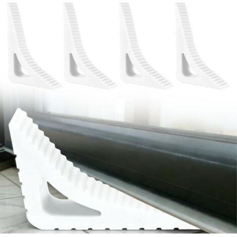 4 Piece Window Stoppers, Open Window Wedge, for Doors and Windows, Adaptable and Flexible, No Need for Drilling or Glue, for Home and Balcony, for Indoor Outdoor (White) (1/5)
