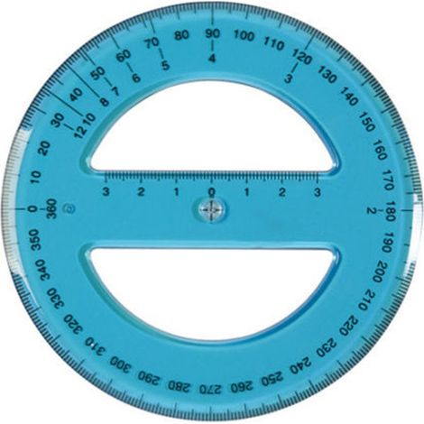Trade Shop - Kreisgoniometer 360 Grad Durchmesser 12 cm pro Schuleckwinkel -