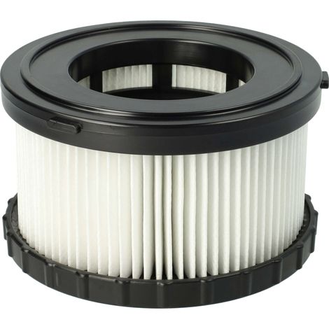 vhbw Filtro compatible con Dewalt DCV517N-XJ 18V, DCV517N 18V, DC 515 18V, DCV 517 N 18V aspiradora - filtro Hepa Negro Blanco