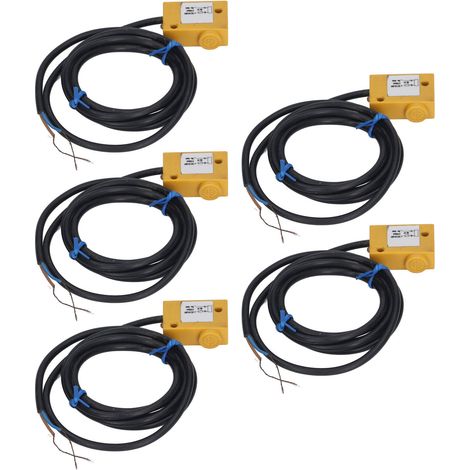 5-teiliger induktiver Näherungsschalter, 2-adrig, normalerweise offen, Schutzart IP65, ABS-Gehäuse, 10–36 V DC industrieller Präsenzsensor (1/5)