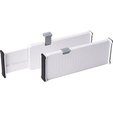 divisori per cassetti in plastica alti 4" , organizer per cassetti regolabili da 11 a 17" per vestiti, divisori espandibili per cassettiere per organizzazione e stoccaggio di camera da letto/bagno/cuc (1/5)